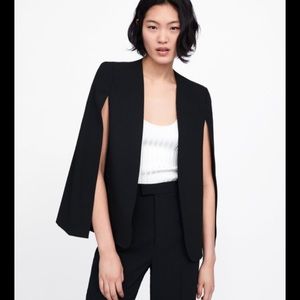 Zara Cape Blazer Black